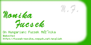 monika fucsek business card